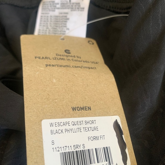 Pearl Izumi Escape Quest Cycling Bike Shorts Sz.S Form Fit Black Padded - Picture 7 of 9